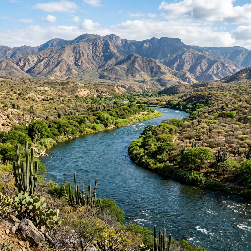 Río Tocuyo en su cauce natural
